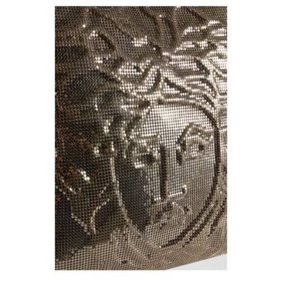 Versace Sequin Medusa Metal Mesh Accent Pillow Cushion Rtl $1990 - Picture 3 of 9